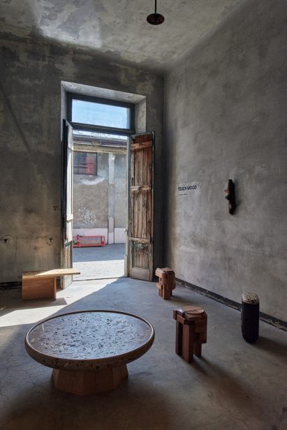 Interior of Touch Wood exhibition