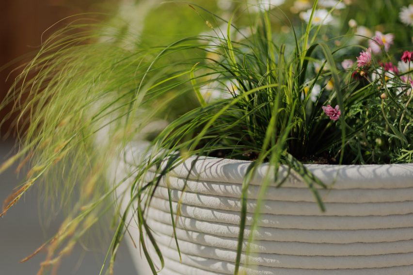 Detail of edge of planter