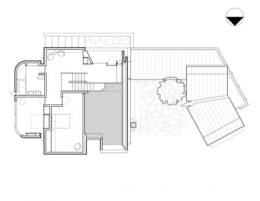 Upper level floor plan