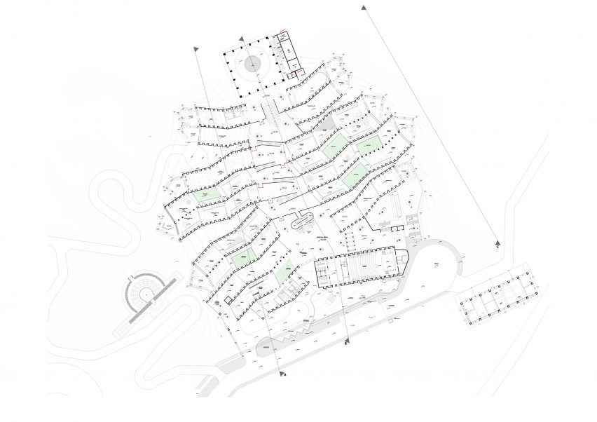 Ground floor plan of the Smritivan Earthquake Memorial Museum by Vastushilpa Consultants