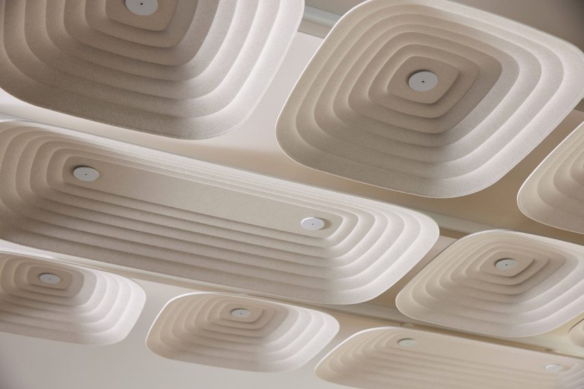 Fuji acoustic ceiling tiles by Woven Image