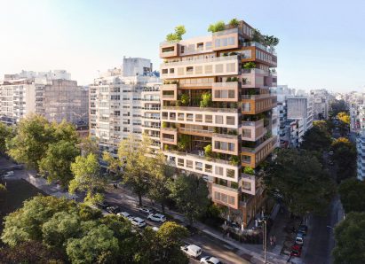 Aerial visual of Ziel by MVRDV