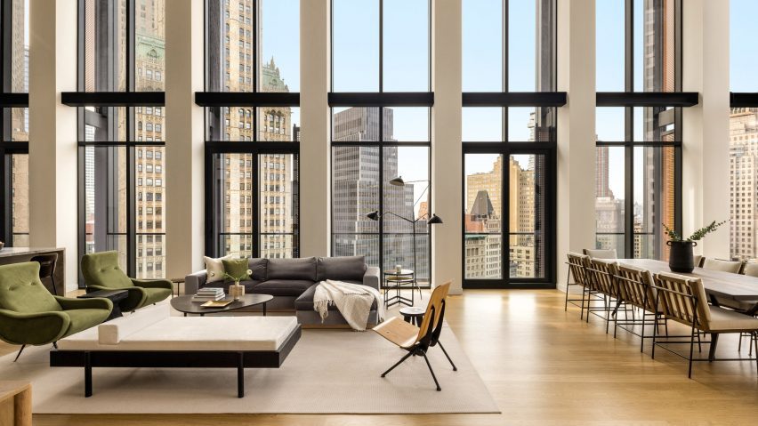 Living space at Penthouse 3 in No 33 Park Row