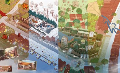 Colourful diagramme of timber tinker-land school
