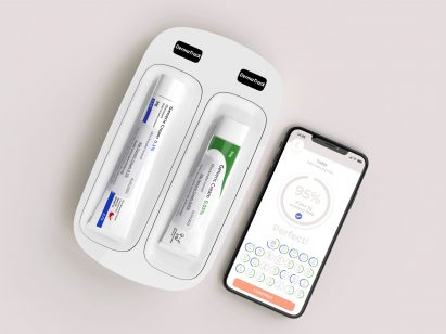 Photo of a phone and medical device