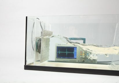 Photo of a wave power machine