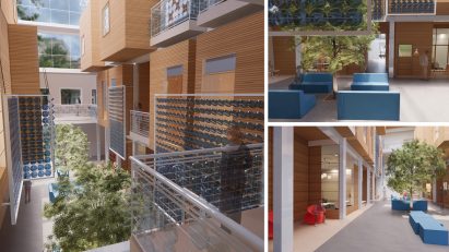 Render of youth shelter for homeless individuals