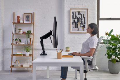 Person sitting at a table