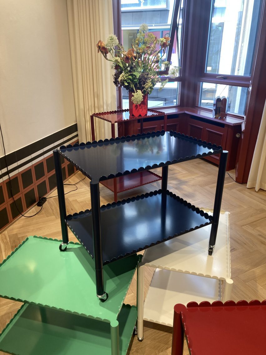 HAY scalloped drinking trolleys by Belgian design duo Muller van Severen cajsa carlson