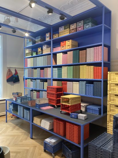 HAY fully recycled plastic crates copenhagen Cajsa Carlson