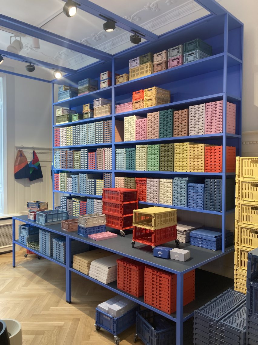 HAY fully recycled plastic crates copenhagen Cajsa Carlson