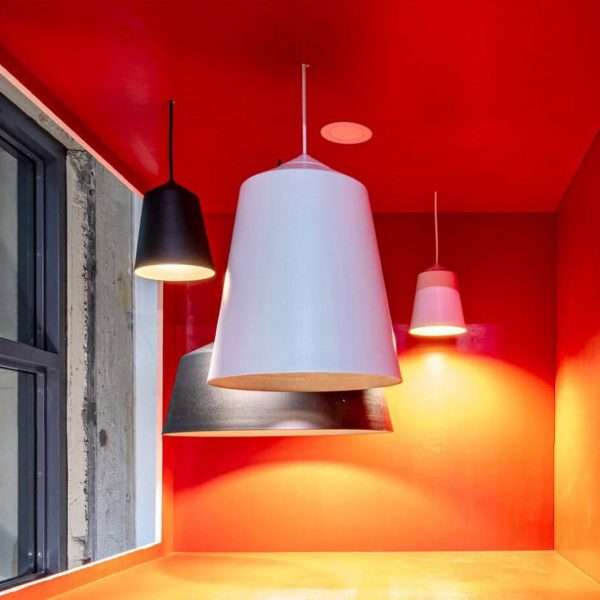 Installation of large hanging lights
