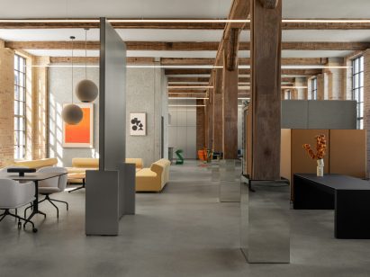 Photograph of an office featuring Lammhults Design Group's products