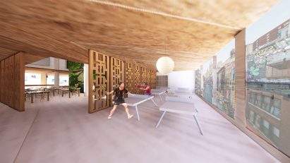 A render of a community centre for Asian individuals