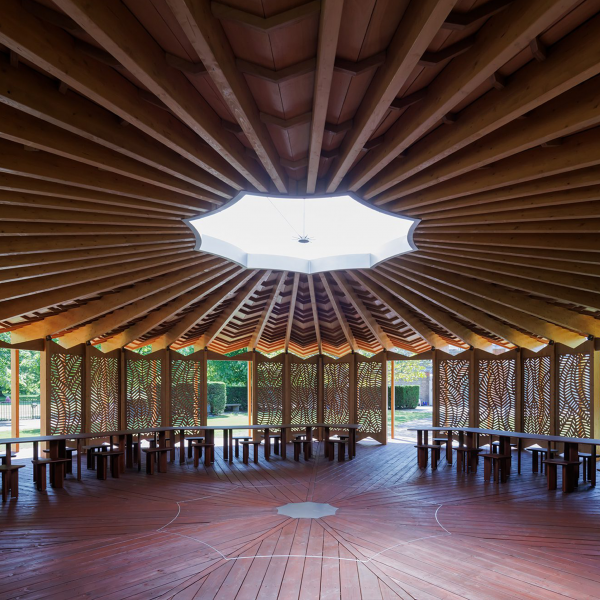 Dezeen video reveals Lina Ghotmeh’s 2023 Serpentine Pavilion