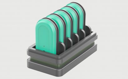 Render of a wearable sporting device to replicates the feel of playing