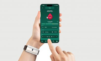 Photo of a healthcare device on a smartphone
