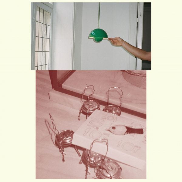 Photo of a green lamp and a table and chairs