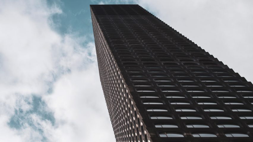 View from the ground of Adjaye manhattan skyscraper