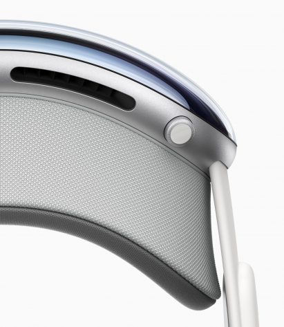 Top view of AR headset