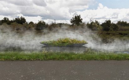 Boat-like planter by Sumayya Vally in Belgium