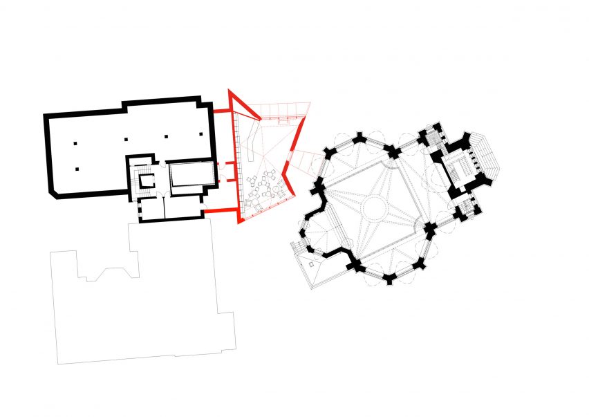 First floor plan of of Cerveny Kostel