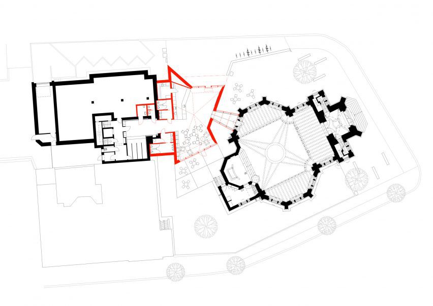 Ground floor plan of Cerveny Kostel