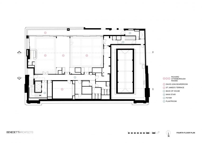 Plans for refurbished BAFTA headquarters by Benedetti Architects