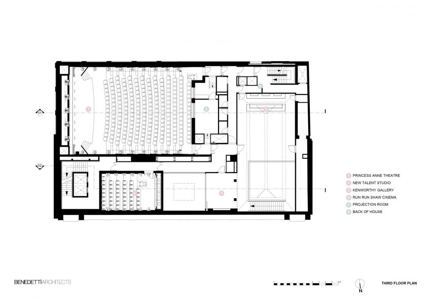 Plans for refurbished BAFTA headquarters by Benedetti Architects