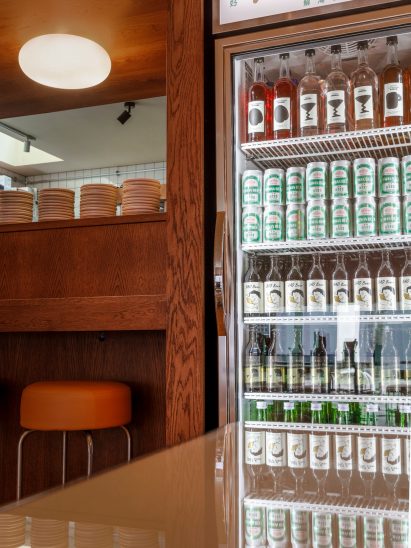 Fridge inside Taiwan-style restaurant
