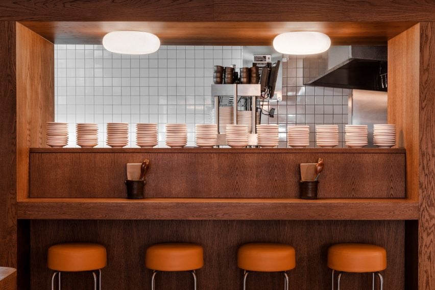 Open kitchen in Marylebone Bao restaurant