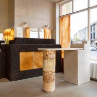 mycelium plinth in big beauty store