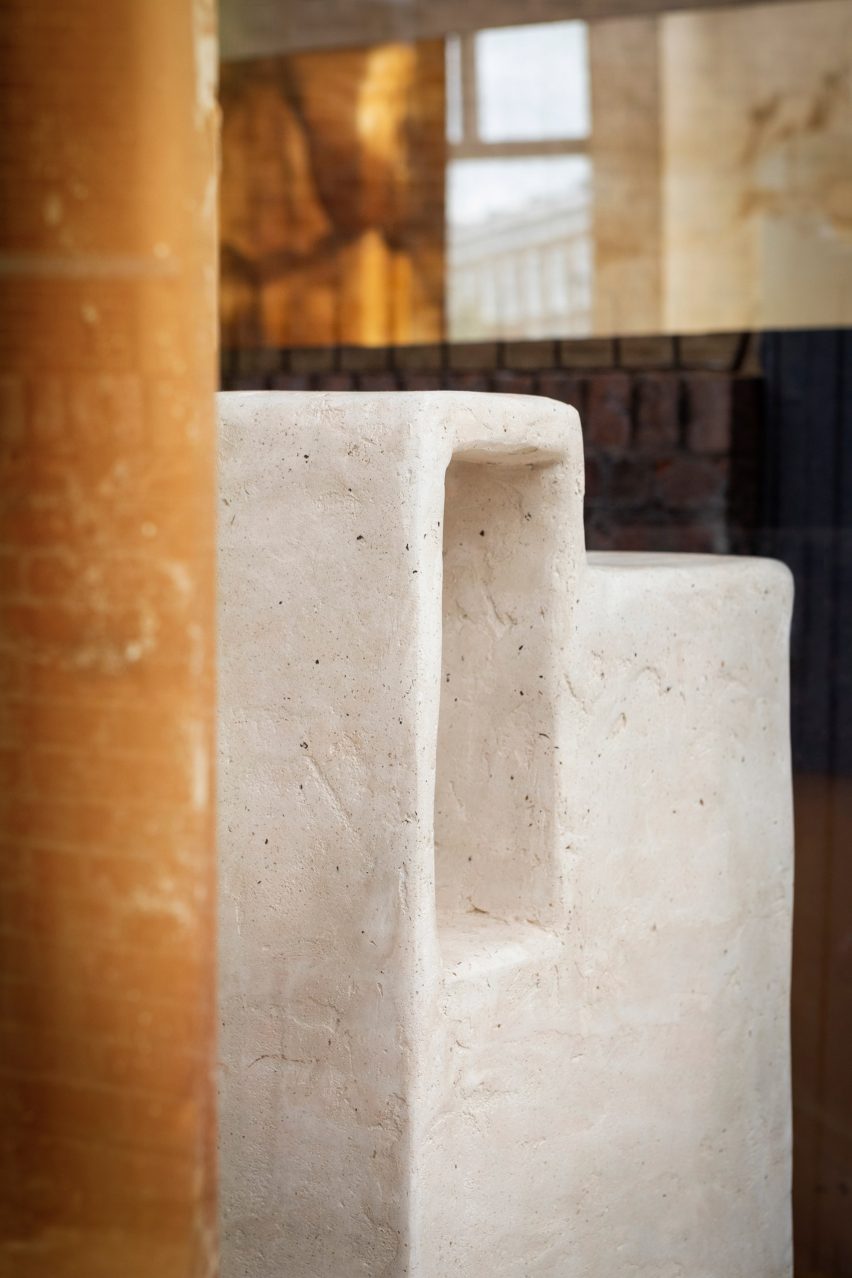 Displays made from salvaged materials