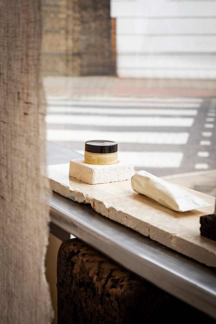 Displays made from salvaged materials
