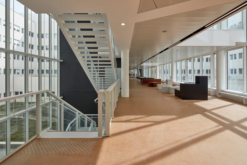 Interior of Biology-Pharmacy-Chemistry Research and Education Complex by Bernard Tschumi