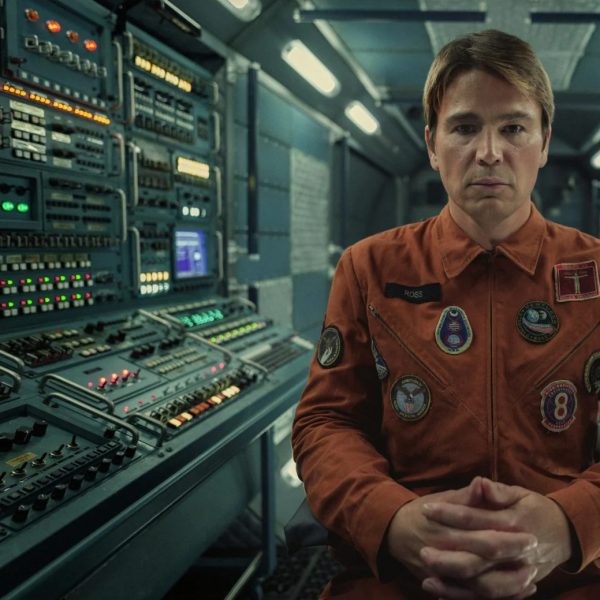 Black Mirror set with actor Josh Hartnett