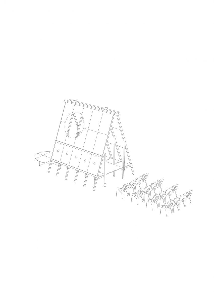 Diagram of Black Pavilion by Buero Wagner