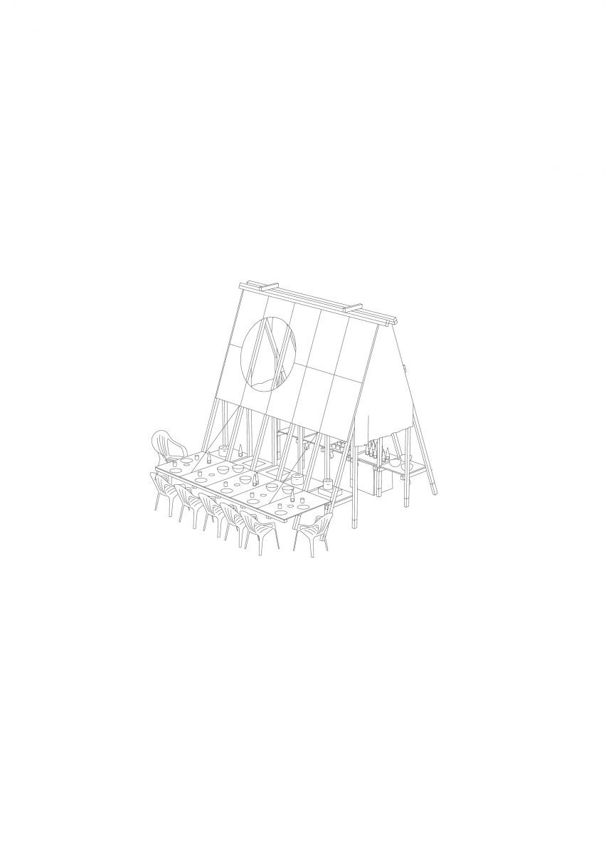 Diagram of Black Pavilion by Buero Wagner