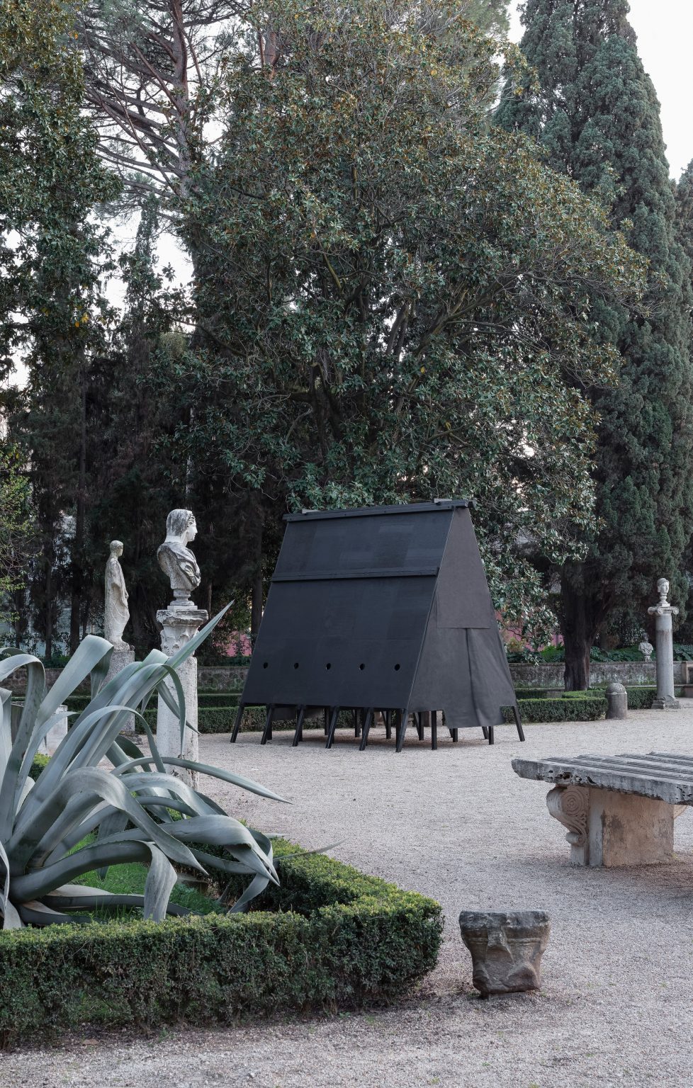 Exterior of Black Pavilion by Buero Wagner
