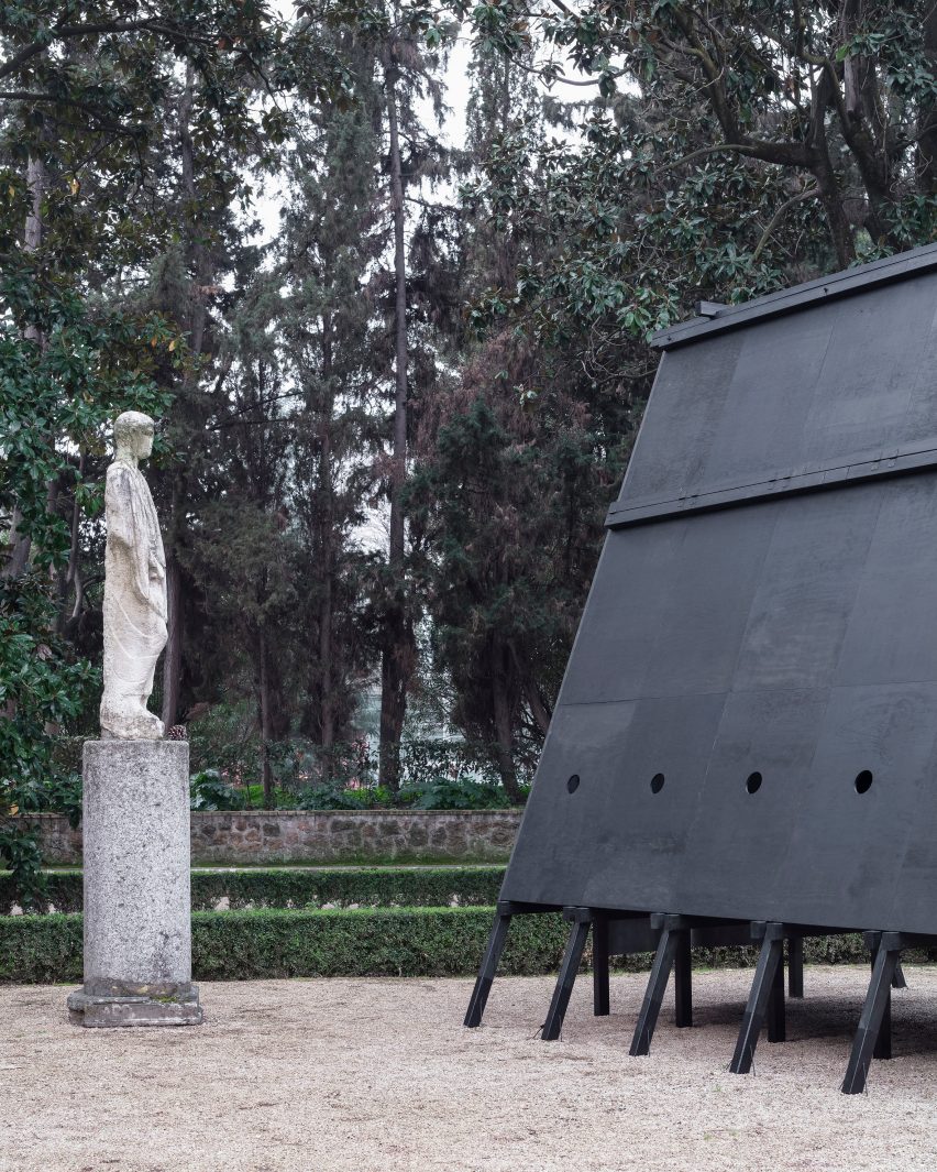 Exterior of Black Pavilion by Buero Wagner