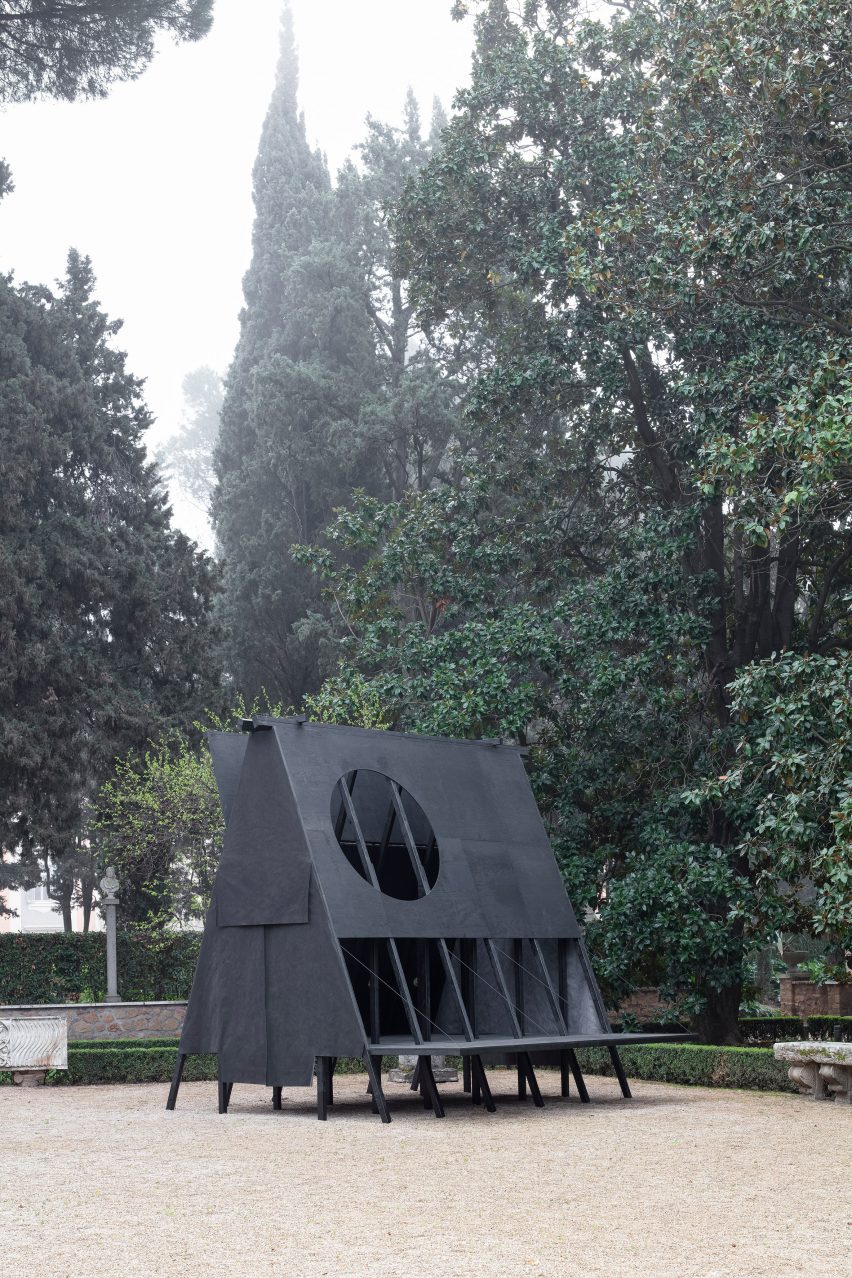 Exterior of Black Pavilion by Buero Wagner