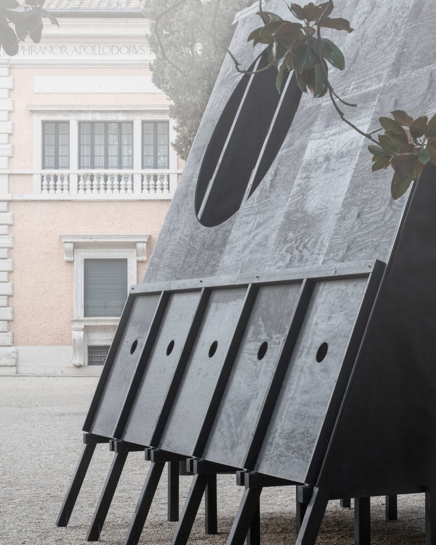 Exterior of Black Pavilion by Buero Wagner