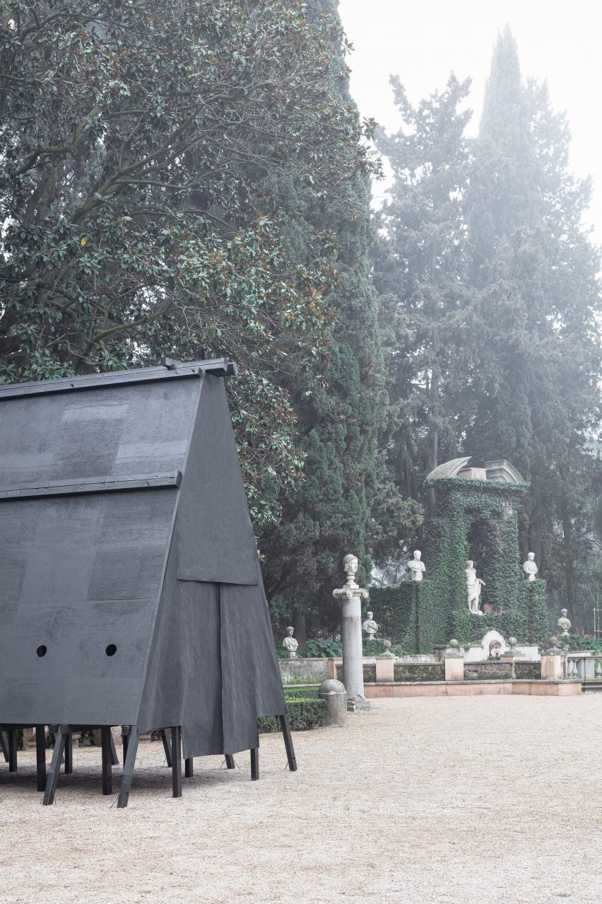 Exterior of Black Pavilion by Buero Wagner