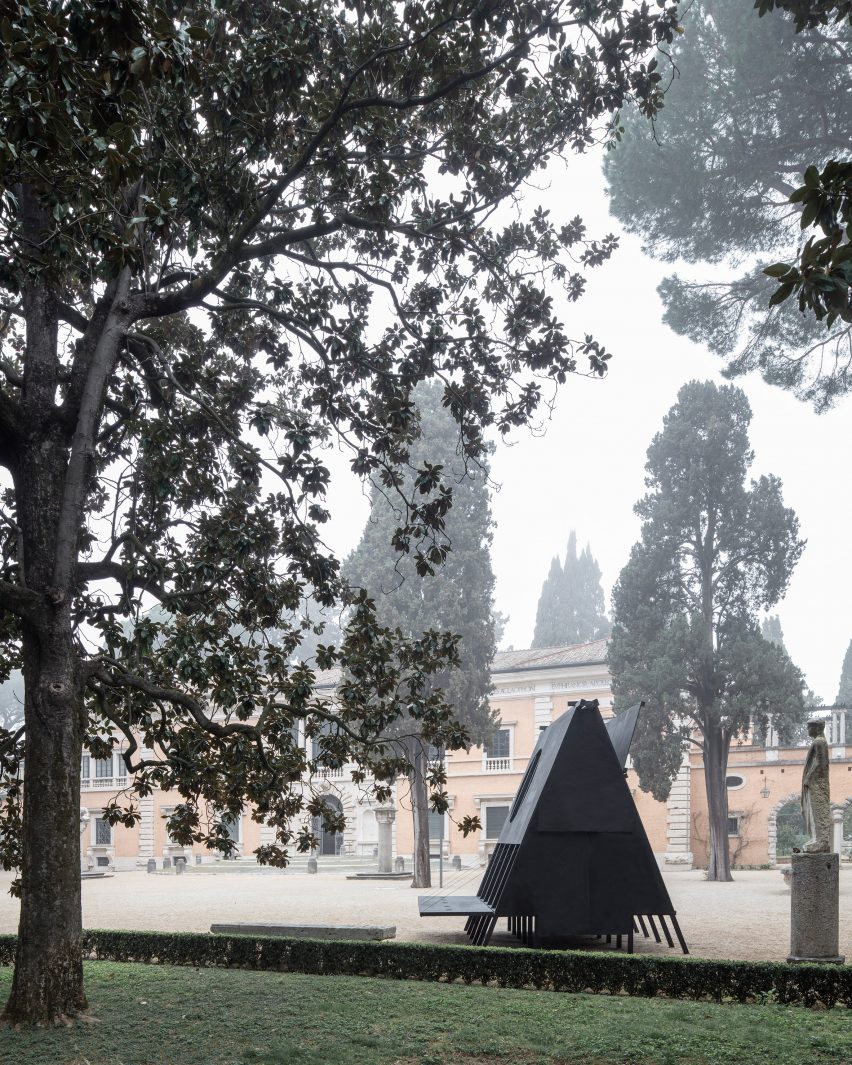 Exterior of Black Pavilion by Buero Wagner