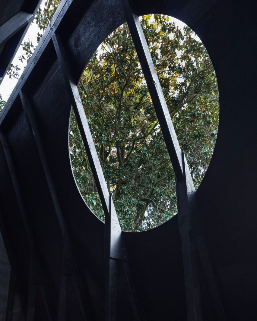 Interior of Black Pavilion by Buero Wagner
