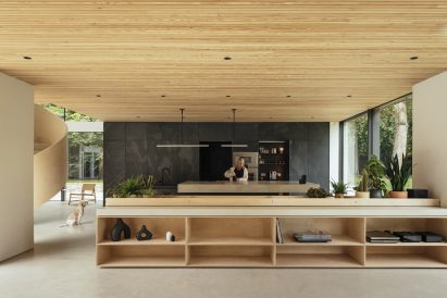 Photo of an open plan kitchen
