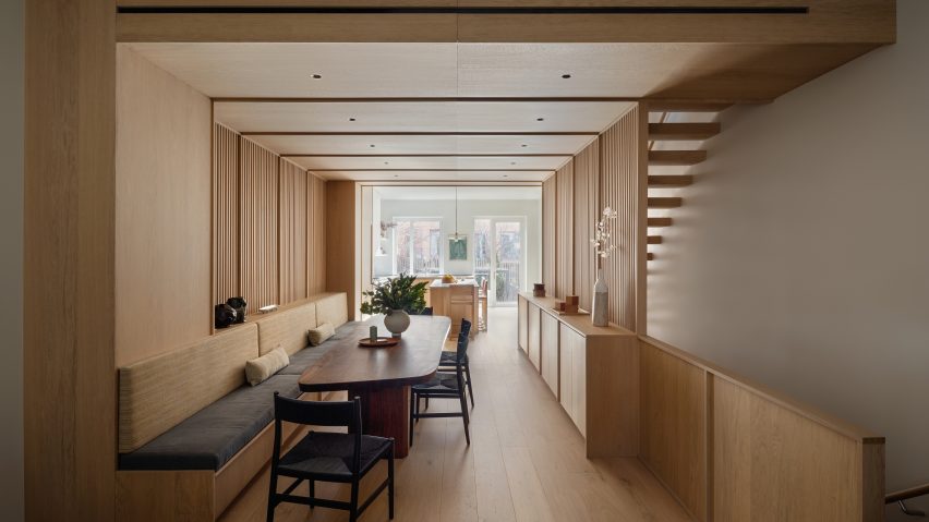 Photo of Carroll Gardens Townhouse dining area and stairs