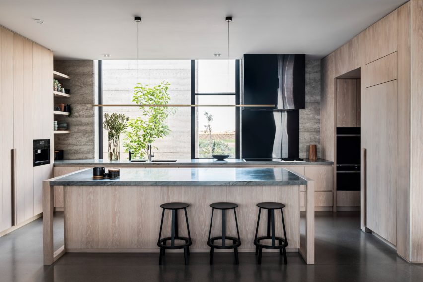 Rammed-earth house in Australia