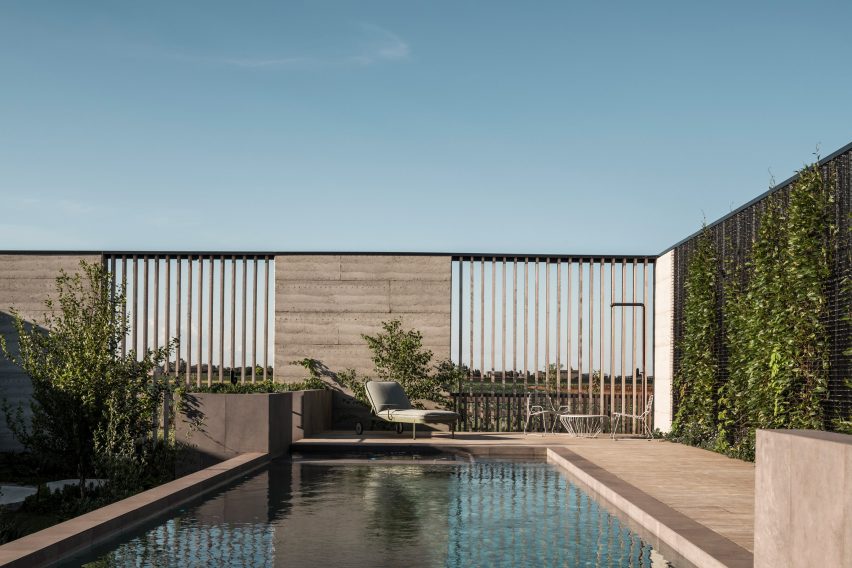 Rammed-earth house in Australia