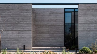 Rammed-earth house in Australia